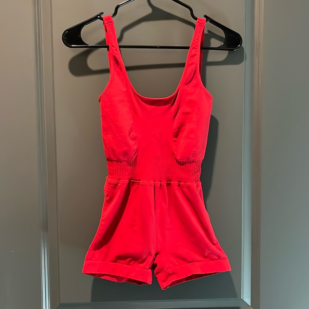 Free People Movement Good Karma Runsie in Cherry Crush